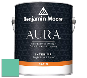 Benjamin Moore Aura 526 Waterborne Interior Satin Finish покрытие цвет 2043-40 Egyptian Green