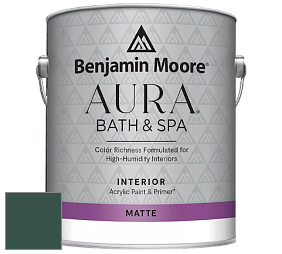 Benjamin Moore Aura 532 Bath & Spa Waterborne Interior Paint Matte Finish краска цвет NCS S 7020-B90G 