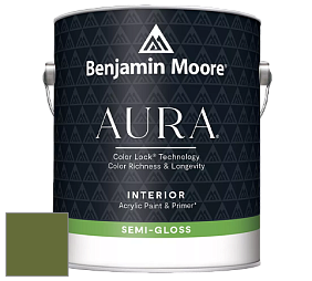 Benjamin Moore Aura 528 Waterborne Interior Semi-gloss Finish краска цвет NCS S 4550-G40Y 