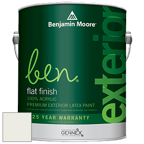 Benjamin Moore Ben 541 Waterborne Exterior Flat Finish краска цвет OC-59 Vanilla Milkshake