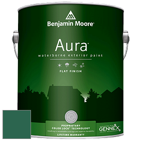 Benjamin Moore Aura 629 Waterborne Exterior Flat Finish краска цвет 2046-10 Calypso Green