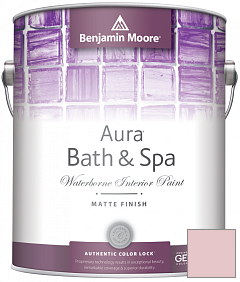 Краска Benjamin Moore Aura Bath & Spa Interior Paint Matte Finish (532) цвет 1276 Petunia Pink