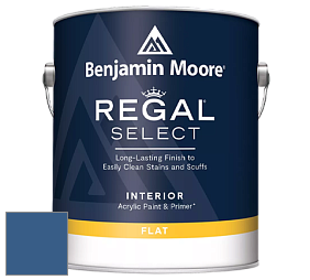 Benjamin Moore 547 Regal Select Waterborne Interior Flat Finish краска цвет 812 Blueberry Hill