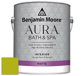 Benjamin Moore Aura 532 Bath & Spa Waterborne Interior Paint Matte Finish краска цвет 2027-20 Spring Moss