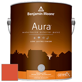 Benjamin Moore Aura 634 Waterborne Exterior Low Lustre Finish краска цвет 2014-10 Festive Orange
