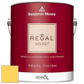 Benjamin Moore 550 Regal Select Waterborne Interior Pearl Finish краска цвет 2021-40 Yellow Highlighter