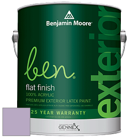 Benjamin Moore Ben 541 Waterborne Exterior Flat Finish краска цвет 2072-50 Lavender Lipstick
