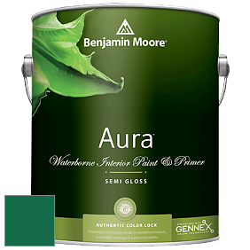 Benjamin Moore Aura 528 Waterborne Interior Semi-gloss Finish краска цвет NCS S 4550-G 