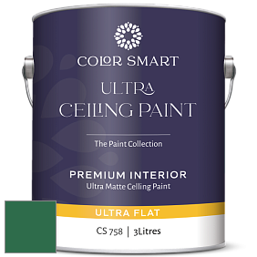 COLOR SMART CS 758 ULTRA CEILING PAINT ультраматовая краска цвет 2039-10 Deep Green