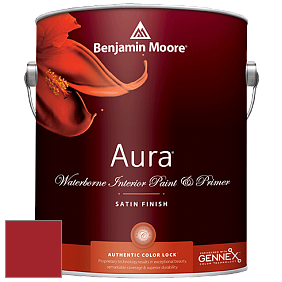 Benjamin Moore Aura 526 Waterborne Interior Satin Finish покрытие цвет RAL 3002 