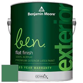 Benjamin Moore Ben 541 Waterborne Exterior Flat Finish краска цвет 2038-20 Irish Clover