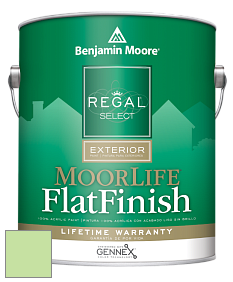 Benjamin Moore W105 Regal Select Exterior Paint-MoorLife Flat Finish краска цвет 2030-50 Shimmering Lime