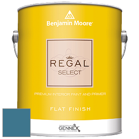 Benjamin Moore 547 Regal Select Waterborne Interior Flat Finish краска цвет 776 Santa Monica Blue