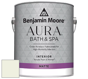 Benjamin Moore Aura 532 Bath & Spa Waterborne Interior Paint Matte Finish краска цвет NCS S 0505-G50Y 