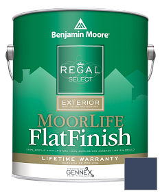 Краска Regal Select Exterior Paint-MoorLife Flat Finish (W105) цвет 2064-10 Bold Blue