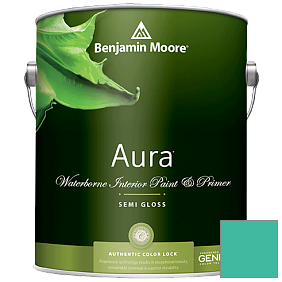 Краска Aura Waterborne Interior Semi-gloss Finish (528) цвет 657 Sea of Green