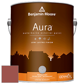 Benjamin Moore Aura 634 Waterborne Exterior Low Lustre Finish краска цвет 2089-10 Iron Ore Red