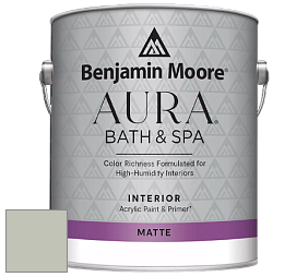 Benjamin Moore Aura 532 Bath & Spa Waterborne Interior Paint Matte Finish краска цвет NCS S 1555-R90B 