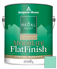 Краска Regal Select Exterior Paint-MoorLife Flat Finish (W105) цвет 613 Fresh Green
