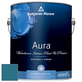 Benjamin Moore Aura 524 Waterborne Interior Eggshell Finish краска цвет 2058-30 Deep Ocean
