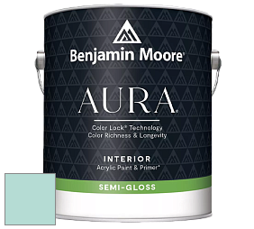Benjamin Moore Aura 528 Waterborne Interior Semi-gloss Finish краска цвет 667 Maritime Blue