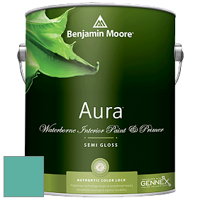 Benjamin Moore Aura 528 Waterborne Interior Semi-gloss Finish краска цвет NCS S 2040-B70G 