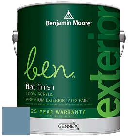 Benjamin Moore Ben 541 Waterborne Exterior Flat Finish краска цвет 839 Old Blue Jeans