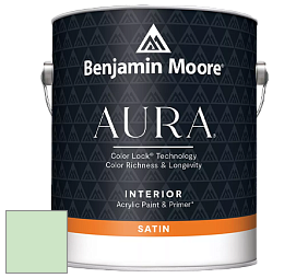 Benjamin Moore Aura 526 Waterborne Interior Satin Finish покрытие цвет 569 Nottingham Green