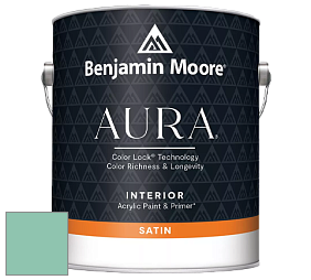 Benjamin Moore Aura 526 Waterborne Interior Satin Finish покрытие цвет 599 Brookdale Gardens