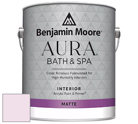 Benjamin Moore Aura 532 Bath & Spa Waterborne Interior Paint Matte Finish краска цвет 2077-70 I Love You Pink