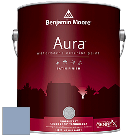 Benjamin Moore Aura 631 Waterborne Exterior Satin Finish краска цвет 1433 Blue Pearl