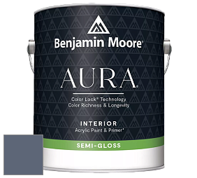Benjamin Moore Aura 528 Waterborne Interior Semi-gloss Finish краска цвет 1435 Blue Gaspe