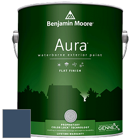 Benjamin Moore Aura 629 Waterborne Exterior Flat Finish краска цвет 2060-10 Symphony Blue