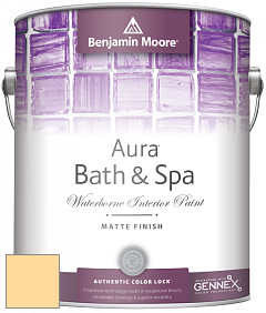 Benjamin Moore Aura 532 Bath & Spa Waterborne Interior Paint Matte Finish краска цвет 2018-50 Morning Sunshine