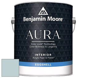 Benjamin Moore Aura 524 Waterborne Interior Eggshell Finish краска цвет 1647 Silvery Blue