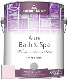 Benjamin Moore Aura 532 Bath & Spa Waterborne Interior Paint Matte Finish краска цвет 2086-70 50's Pink