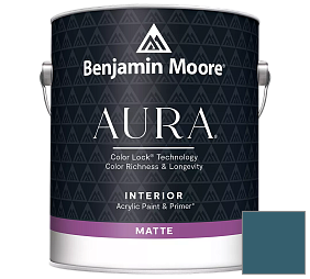 Краска Benjamin Moore Aura Interior Paint - Matte (522) цвет 2058-20 Slate Teal