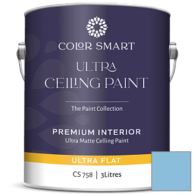 Краска COLOR SMART CS 758 ULTRA CEILING PAINT ультраматовая краска цвет 2063-50 Blue Marguerite