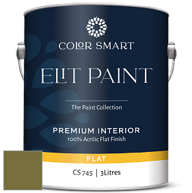 COLOR SMART CS 745 ELIT PAINT глубокоматовая моющаяся краска цвет NCS S 5040-G70Y 