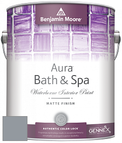 Benjamin Moore Aura 532 Bath & Spa Waterborne Interior Paint Matte Finish краска цвет 2126-40 Sweatshirt Gray