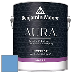 Benjamin Moore Aura 522 Interior Paint - Matte краска цвет 817 Brazilian Blue