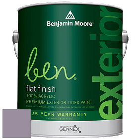 Benjamin Moore Ben 541 Waterborne Exterior Flat Finish краска цвет 2116-40 Hazy Lilac