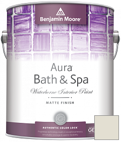 Краска Benjamin Moore Aura Bath & Spa Interior Paint Matte Finish (532) цвет OC-30 Gray Mist