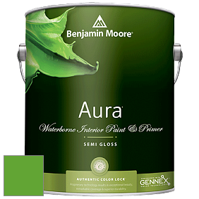 Benjamin Moore Aura 528 Waterborne Interior Semi-gloss Finish краска цвет 2032-20 Traffic Light Green