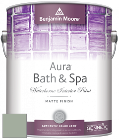 Benjamin Moore Aura 532 Bath & Spa Waterborne Interior Paint Matte Finish краска цвет NCS S 3010-G20Y 