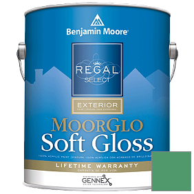 Краска Regal Select Exterior Paint-Moor GloSoft Gloss Finish (W096) цвет 2038-30 Prairie Green
