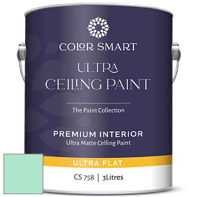 COLOR SMART CS 758 ULTRA CEILING PAINT ультраматовая краска цвет NCS S 0530-B90G 