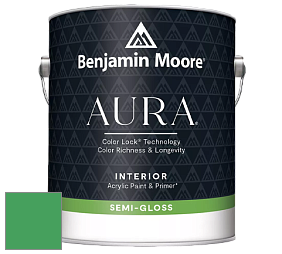 Benjamin Moore Aura 528 Waterborne Interior Semi-gloss Finish краска цвет 2037-30 Kelly Green