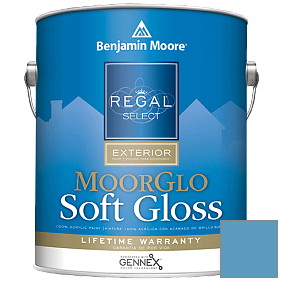 Краска Regal Select Exterior Paint-Moor GloSoft Gloss Finish (W096) цвет 2063-40 Sailor's Sea Blue
