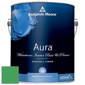 Benjamin Moore Aura 524 Waterborne Interior Eggshell Finish краска цвет 2037-30 Kelly Green